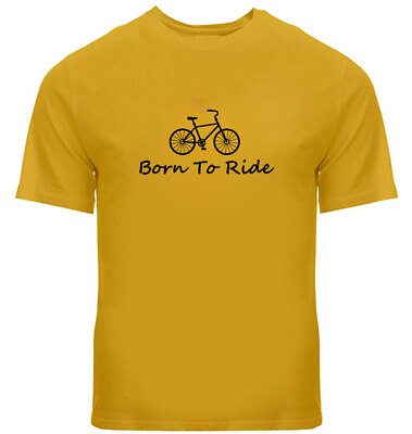 Ride Bicycle Unisex T-Shirt Mens Women Gift Shirt Graphic Tee Born To Ride  Bike