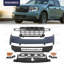 Upper Lower Bumper Cover Grille Radiator Bracket Set For 2022-2024 Ford Maverick