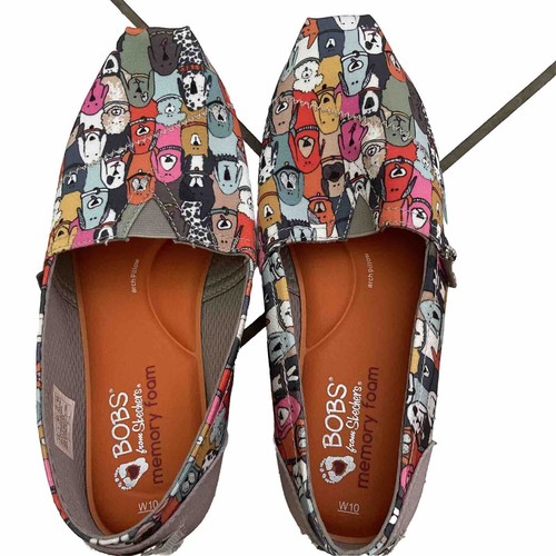 bobs from skechers women. Multicolor Shoes With Dogs On It. So Cute