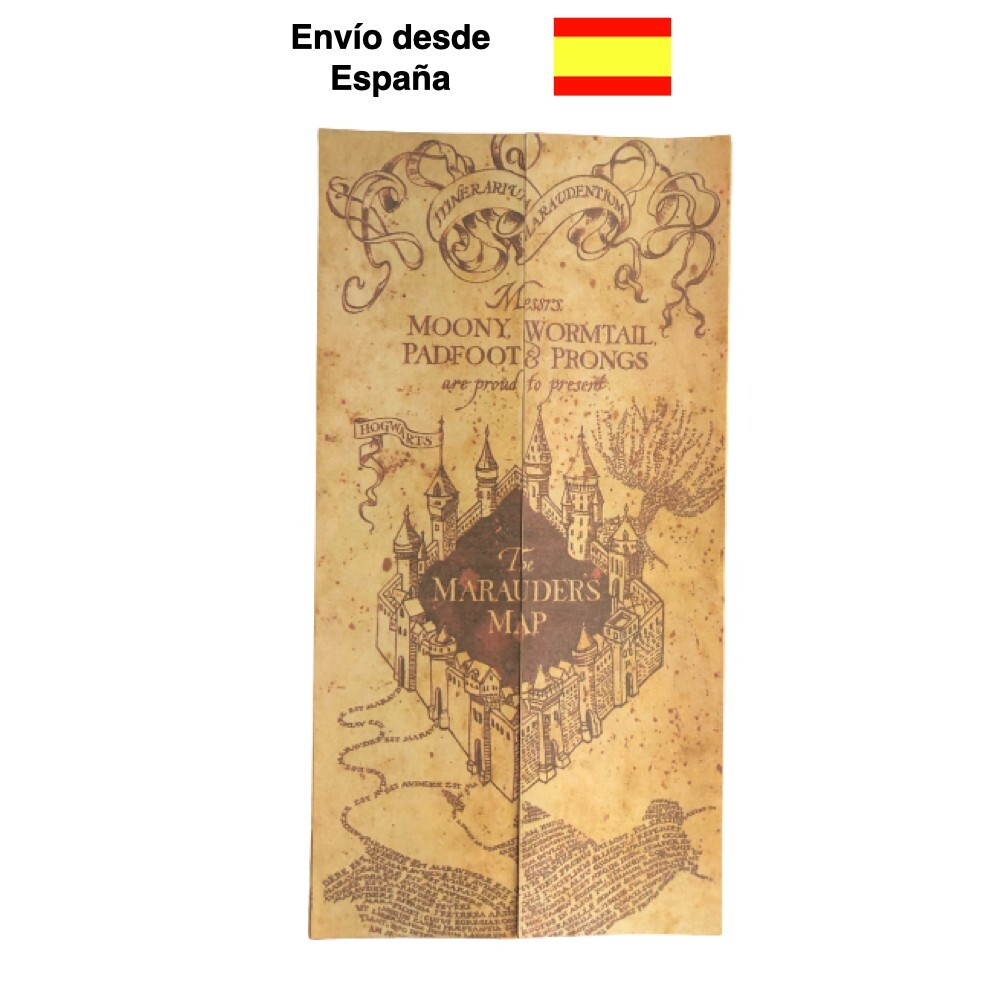Mapa del merodeador Hogwarts Harry Potter replica para fans magia hechicería