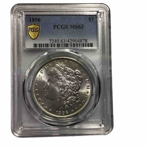 1896 $1 Morgan Silver Dollar PCGS MS 63 42904878 Brilliant Uncirculated - Picture 6 of 10