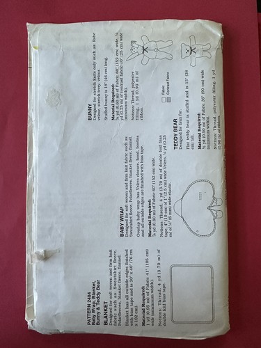 Kwik Sew Pattern 2484 Infant Baby Wrap Blanket Bunny Teddy Bear UNCUT - Picture 2 of 2