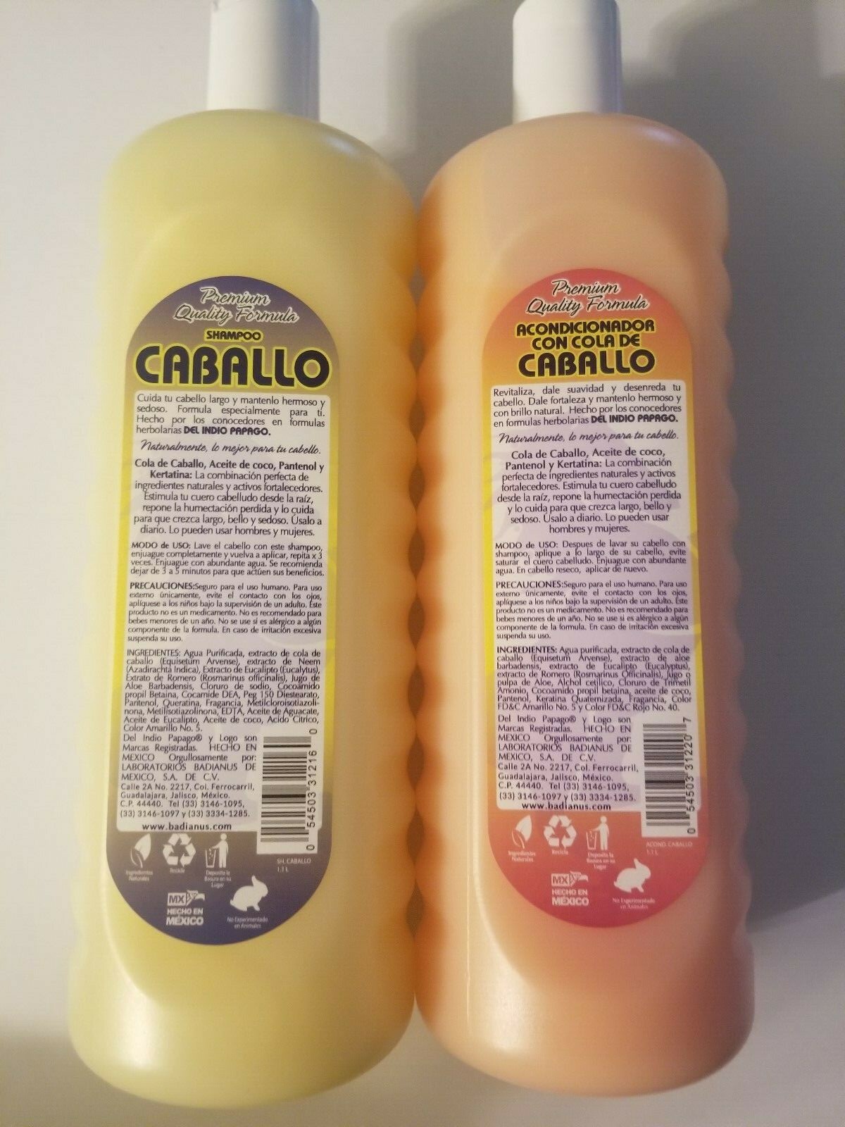 DEL INDIO PAPAGO SHAMPOO + ACONDICIONADORCON COLA DE CABALLO 1.1 L