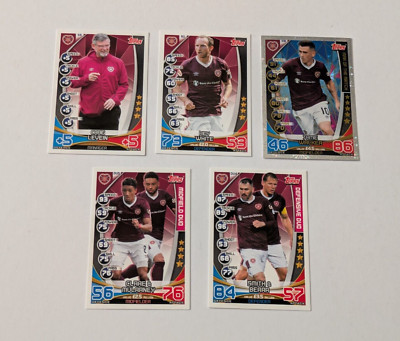 Lot x 5 Hearts 2019-20 Match Attax SPFL inkl. Defensive & Midfield Duo