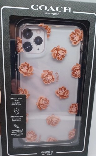 Funda protectora Coach para iPhone 11 Pro Max de ensueño peonía rosa transparente brillo - Imagen 4 de 4