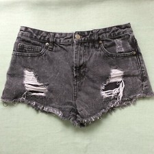 Forever 21 Black Distressed Cut Off Short Shorts Women's Size 26