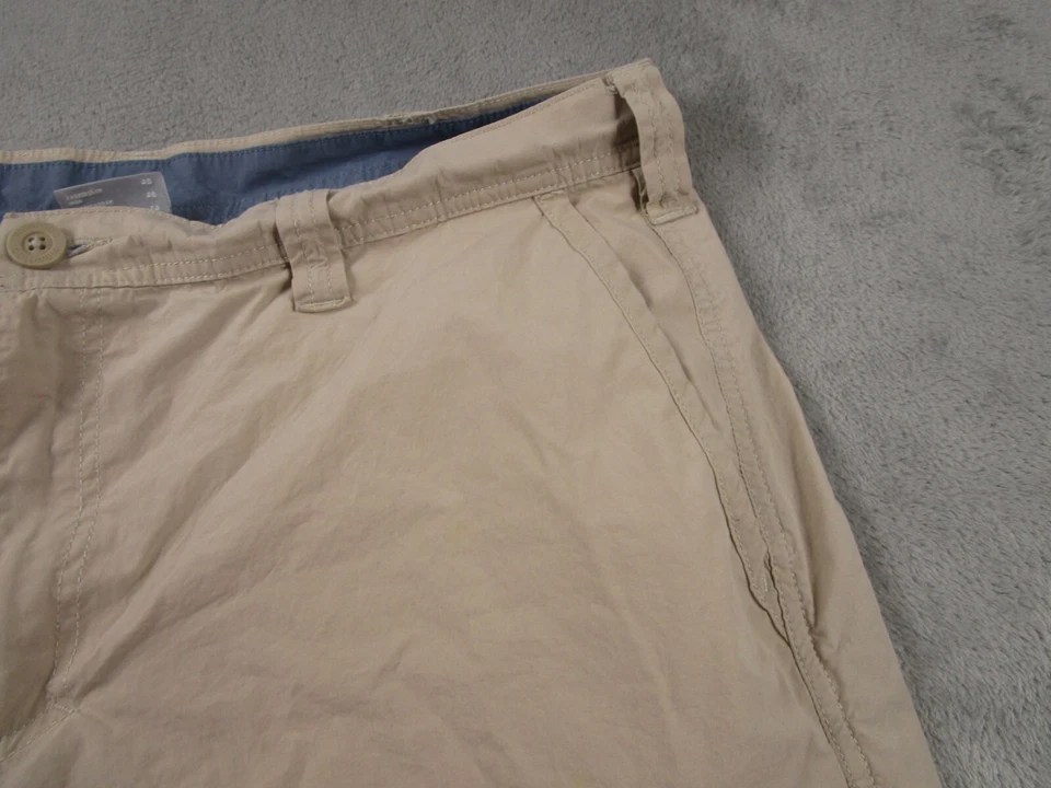 Pantalones Cortos Columbia Para Hombre 38 Bolsillos Marrón Algodón Aire Libre Senderismo Activo Informal Foto 2 de 4