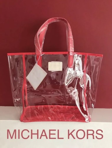 MICHAEL KORS Tote Bag Clear Large Shopper Travel Beach Bag - Picture 2 of 3