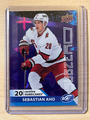 2021-22 UD ICE Hockey Sub Zero #SZ-9 Sebastian Aho - Carolina Hurricanes