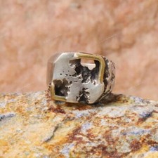 Anillo de diseñador de ónix negro para hombre anillo de plata de ley 925 aspecto vintage anillo regalos