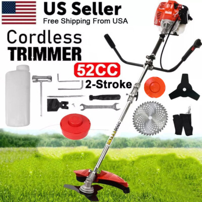 52cc 2-Cycle Gas Grass Lawn Mower String Trimmer Straight Shaft Gas Weed Eater