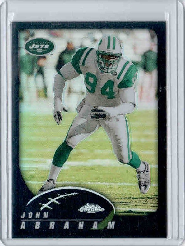 2002 TOPPS CHROME BLACK REFRACTOR #96 - JOHN ABRAHAM #ED 437/599
