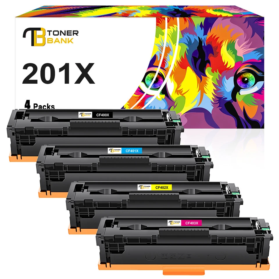 4x Toner für HP 201X 201A CF400X CF400 Color Laserjet Pro MFP M277DW M277N M277n - Bild 2 von 4