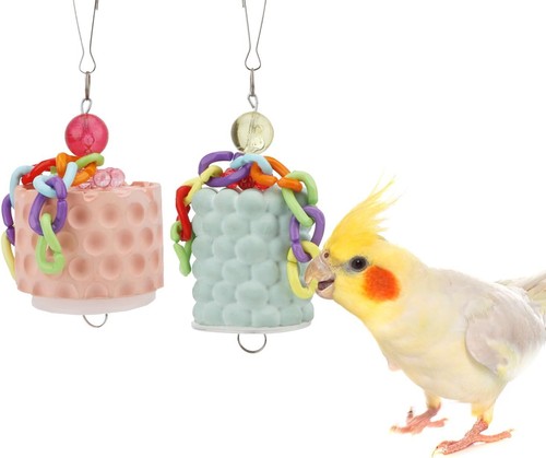 Wontee Bird Beak Grinding Stone Calcium Block Chewing Treats Toy for Budgies - 第 1/11 張圖片