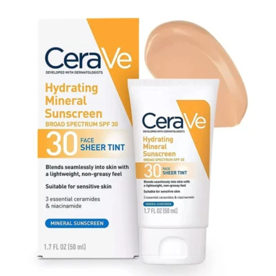 AS SHOW 50ML Sonnenschutz, Hydrating Mineral Sunscreen​ 30SPF Sheer Tint