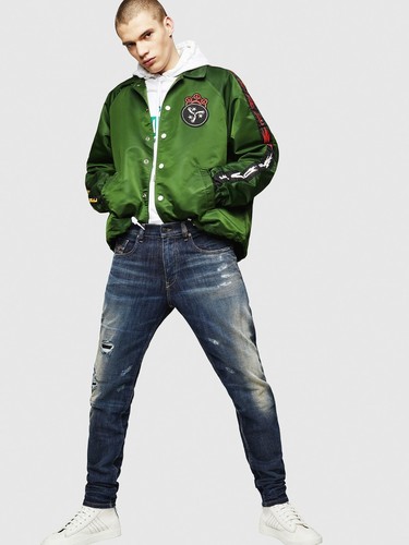 Jeans Ripped \u0026 Repaired Stretch Tapered 