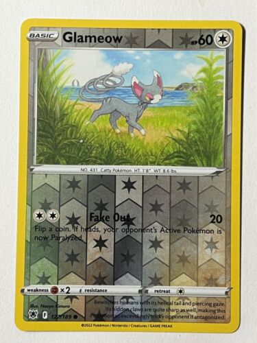 Glameow 127/189 Pokémon Radiazione astrale comune ologramma inverso - Foto 1 di 7