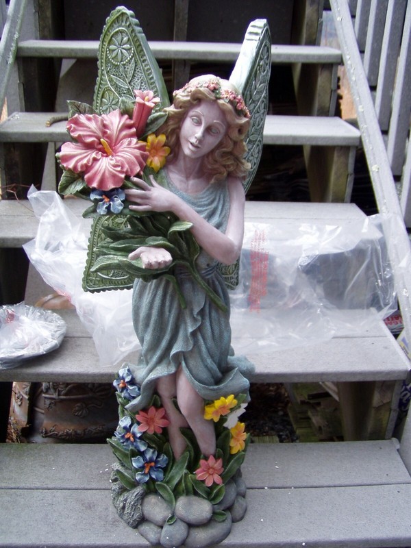 ANGEL STATUE, BRAND NEW, NEVER USED, HAND PAINTED.