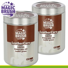 MagicBrush 2 x 1000 ml LeatherCare grasso per pelle cera d'api sella briglia cavallo