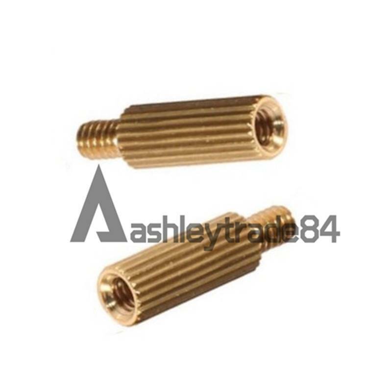 New Male-Female Hex Brass Spacer & Screw Nut Nickel-plated M2