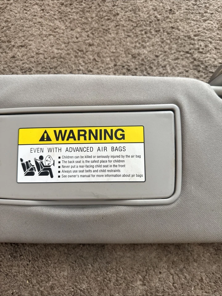 2007-2012 Acura RDX Sun Visor Right Passenger Side Cloth OEM Gray ORIGINAL Foto 3 de 4