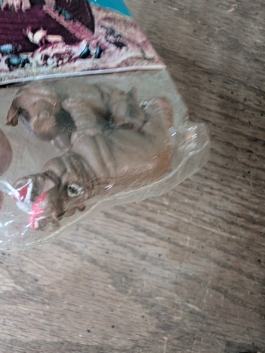 Vintage Arco Noah's Ark Hippopotamus Hippo Toy Animals New in Package - Picture 4 of 5
