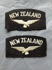 Set of WW2 RAF Royal Air Force New Zealand Patches on wool