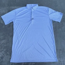 Collars & Co Dress Collar Polo Shirt Mens 2XL Tall Blue White Check New NWOT