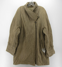 Mycra Pac One Jacket Women Small Medium Brown Reversible Wrap Coat USA Made *