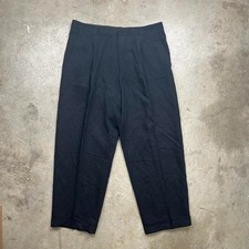 Vintage Giorgio Armani Collezioni Linen pleated trousers black 38x31