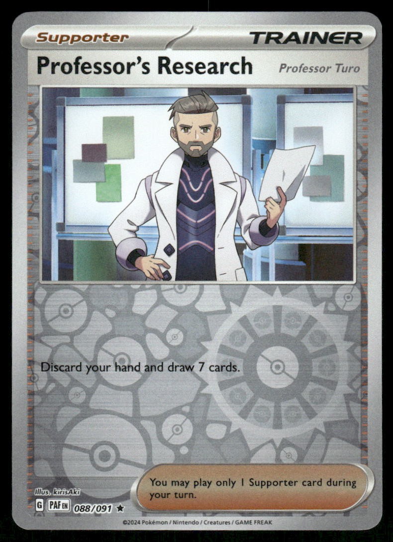 Professor's Research - 088/091 Rare Reverse Holo SV: Paldean Fates NM