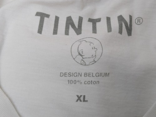 Official Tintin and Captain Haddock T-Shirt XL Moulinsart Belgium Good Used Cond - Bild 2 von 6