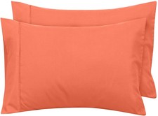 Queen Pillowcase Set - 20" x 30" Coral Pillowcases - 1800 Brushed Microfiber,...