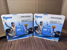 2x Aqua Splash N Hoop Basketball & Ball Inflatable Hoop, Basketball Included