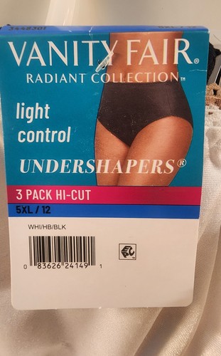 3 NWT Vintage Vanity Fair White, Radiant Undershapers Panty Black, White, Tan - Picture 3 of 4
