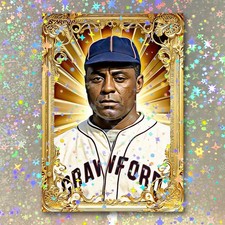 Oscar Charleston Holographic Golden Icon Art Card 01/10 Starpop Signed Print