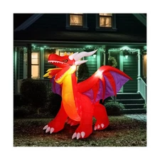 VINGLI 6FT Tall Halloween Inflatables Outdoor Decorations, Blow Up Scary Fire...