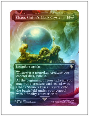 Chaos Shrine's Black Crystal, Borderless Foil - 0445, Final Fantasy, MTG NM