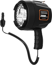 12V LED Handheld Spotlight, 2000 Lumen Marine Boat Light, Corded DC Plug