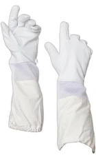 Beekeeping/gardening Vented leather gloves, LARGE, Cotton Sleeve Elastic Cuff