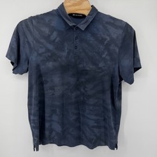 Travis Mathew Polo Shirt Men's XXL Blue Tie Dye Camo Short Sleeve Golf Casual