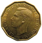 1939 George VI Brass Threepence — photo from another recent sale