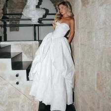 Elegant Sweetheart A-line Wedding Dresses Puffy Bridal Gown Floor Length Lace-up