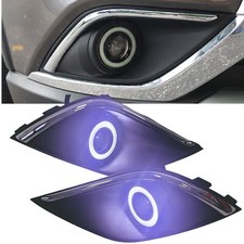 Led Drl Bumper Fog Lights Halo Angel Eyes For 16-20 Mitsubishi Outlander Phev