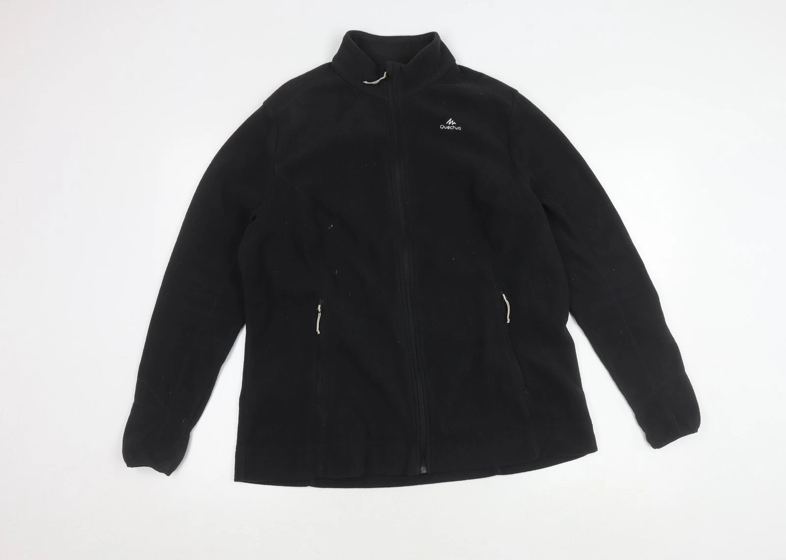 Quechua Black Fleece Jacket XL Unisex Outdoor Full Zip