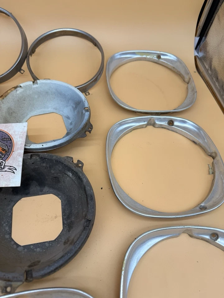 1970-1972 Pontiac Lemans E Tempest Conjunto de Moldura para Farol ORIGINAL - Imagem 3 de 4