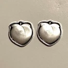 Lot Of 2 - 1G .999 Fine Silver Emoji Peach One Gram Silver Funny Gift 2G Total!