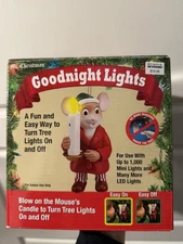 Mr Christmas Goodnight Lights Mouse Blow Out Candle Turn On/Off Tree Lights