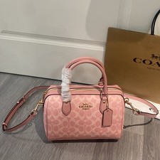 Rowan Satchel Bag in Signature Canvas CV961 pink