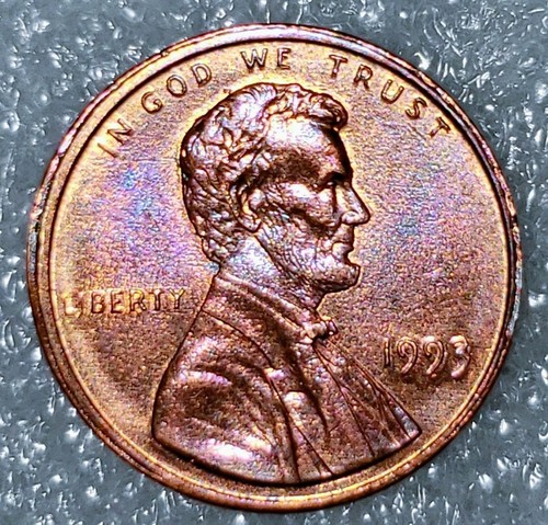 1993 Lincoln Memorial Penny Nicely Toned Raised Split Rim Error..Free Gift